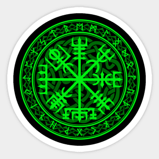 Vegvisir in Green Sticker